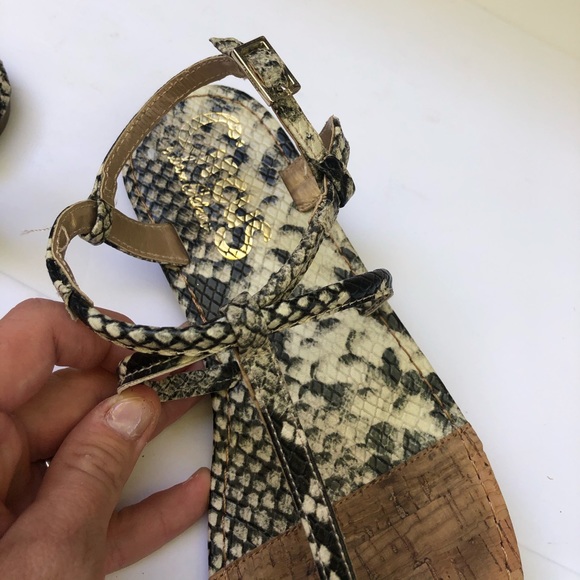 Circus by Sam Edelman Snake Print Strappy Sandals - Picture 3 of 4